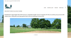 Desktop Screenshot of golfmaplehills.com