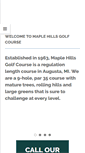 Mobile Screenshot of golfmaplehills.com