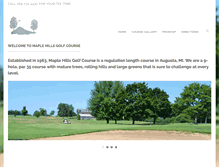 Tablet Screenshot of golfmaplehills.com